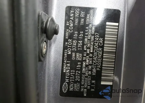 2012 Hyundai Veloster z USA, uszkodzony, nr VIN KMHTC6ADXCU042497